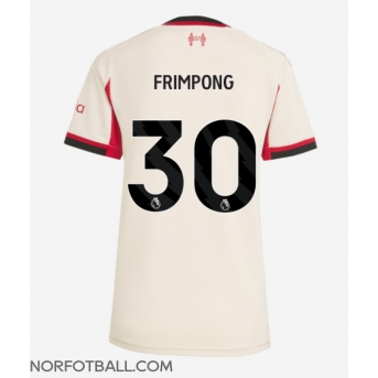 Billige Fotballdrakt Liverpool Jeremie Frimpong #30 Replika Bortedrakt Dame 2025-26 Kortermet